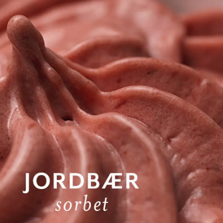Jordbær sorbet