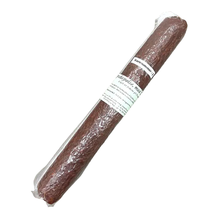 Hel spekepølse med einebær - Master