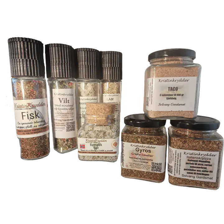 Kristinkrydder - Ramsløksalt 120 ml med kvern - Master