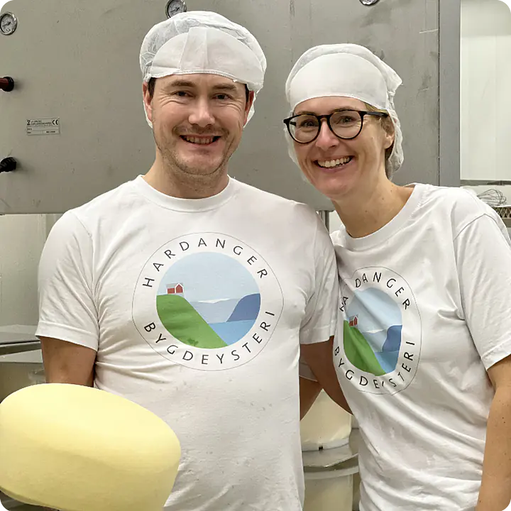 Torkel og Ingvild ystar.